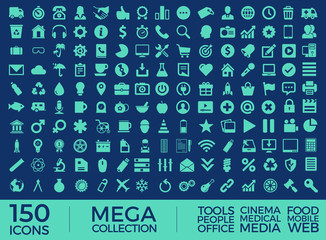 Set Of Icons, Quality Universal Pack, Big Icon Collection Vector Design Eps 10