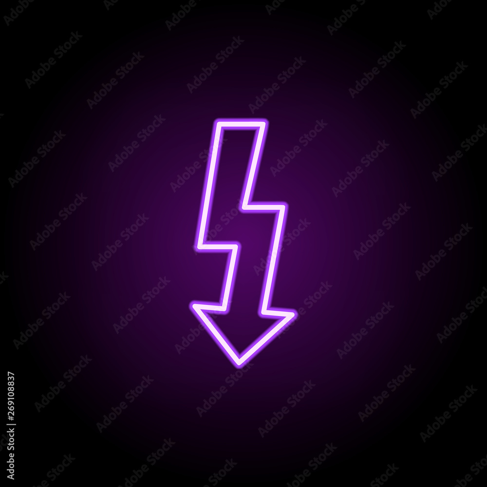 Poster flash neon icon. elements of photography set. simple icon for websites, web design, mobile app, info