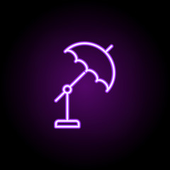 umbrella neon icon. Elements of photography set. Simple icon for websites, web design, mobile app, info graphics