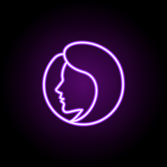 portrait neon icon. Elements of photography set. Simple icon for websites, web design, mobile app, info graphics