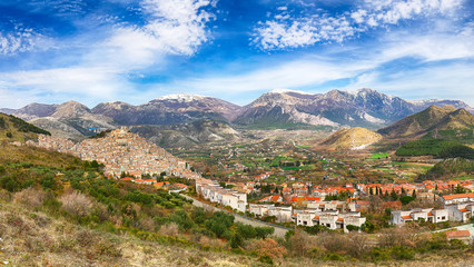 Fototapeta na wymiar Panoramic view of Morano Calabro