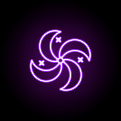 galaxy neon icon. Elements of Cartooning space set. Simple icon for websites, web design, mobile app, info graphics