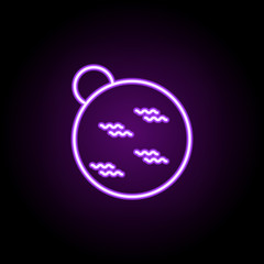 planets neon icon. Elements of Cartooning space set. Simple icon for websites, web design, mobile app, info graphics