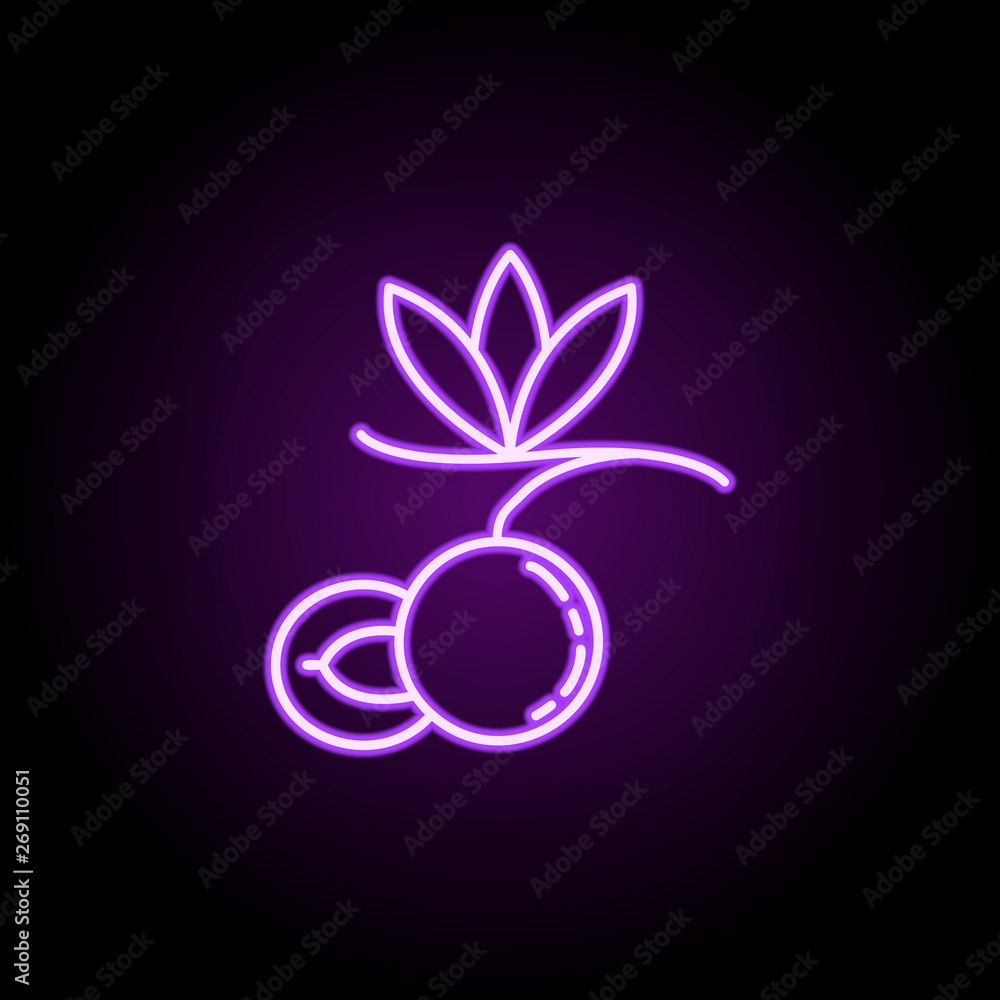 Poster peach dusk icon. Elements of Vegetables in multi color style icons. Simple icon for websites, web design, mobile app, info graphics on white background