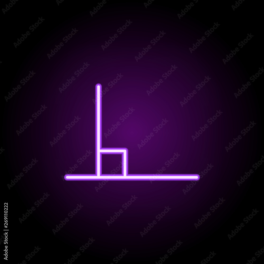 Poster hexagon neon icon. elements of geometric figures set. simple icon for websites, web design, mobile a