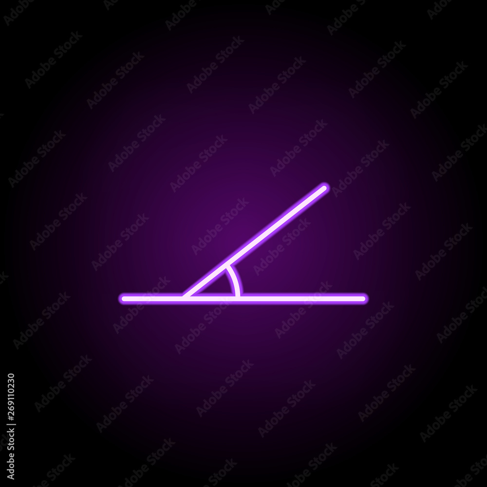 Aufkleber heptagon neon icon. elements of geometric figures set. simple icon for websites, web design, mobile 