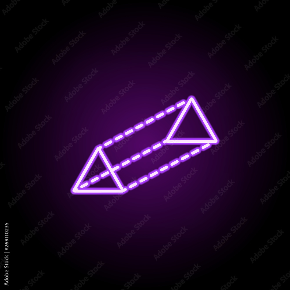 Poster octagon neon icon. elements of geometric figures set. simple icon for websites, web design, mobile a