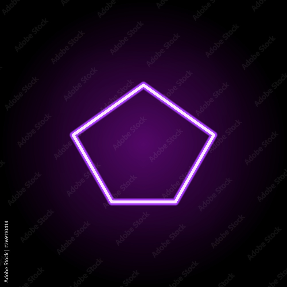 Poster two crossing lines neon icon. elements of geometric figures set. simple icon for websites, web desig