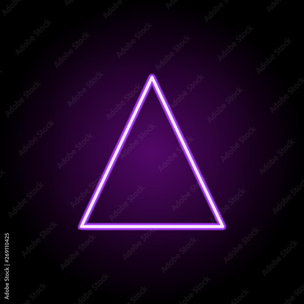 Poster 180 degrees neon icon. elements of geometric figures set. simple icon for websites, web design, mobi