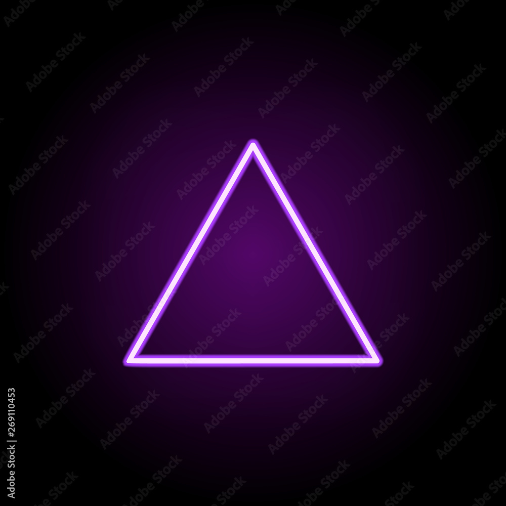 Aufkleber cone with a dotted bottom neon icon. elements of geometric figures set. simple icon for websites, we