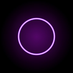 cube with dotted sides neon icon. Elements of Geometric figures set. Simple icon for websites, web design, mobile app, info graphics
