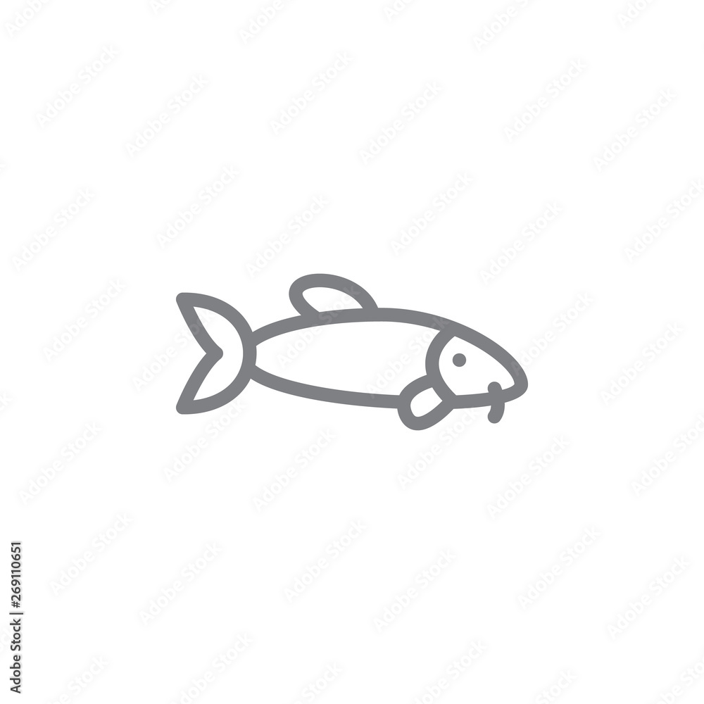 Poster fish icon. element of beach holiday icon. thin line icon for website design and development, app dev