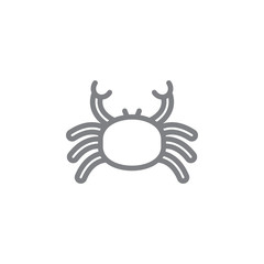 Crab icon. Element of beach holiday icon. Thin line icon for website design and development, app development. Premium icon