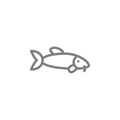Fish icon. Element of beach holiday icon. Thin line icon for website design and development, app development. Premium icon