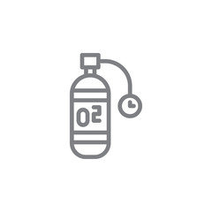 Oxygen icon. Element of beach holiday icon. Thin line icon for website design and development, app development. Premium icon