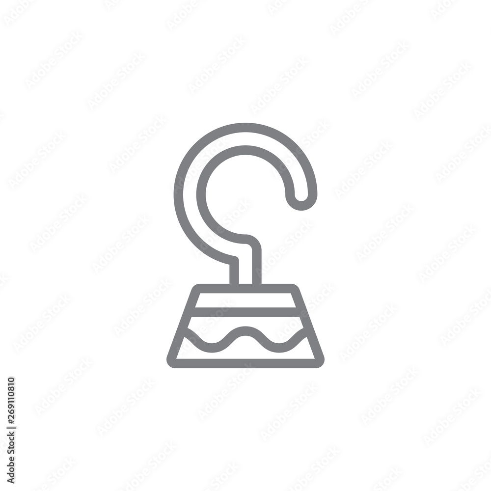 Poster hook icon. element of beach holiday icon. thin line icon for website design and development, app dev