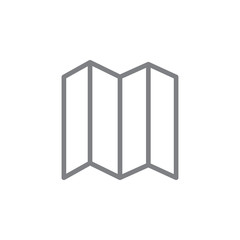 Map icon. Element of beach holiday icon. Thin line icon for website design and development, app development. Premium icon