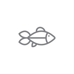 Fish icon. Element of beach holiday icon. Thin line icon for website design and development, app development. Premium icon