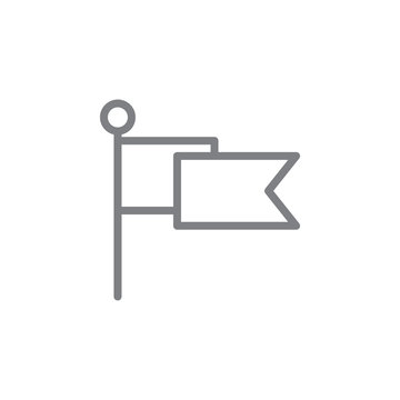 Flag icon. Element of beach holiday icon. Thin line icon for website design and development, app development. Premium icon