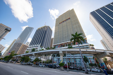 Highrise buildings at Downtown Miami FL
