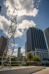 Obraz na płótnie Canvas Stock photo of the Challenger Memorial at downtown Miami