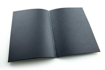 Mockup of black booklet