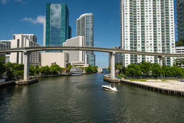 Aerial photo Miami River facing north east