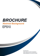 テンプレート　曲線的な背景　紺色