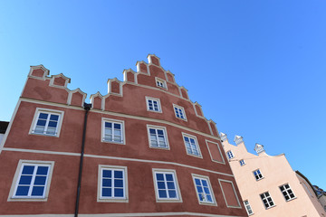 Fototapeta premium Denkmalgeschützte Architektur in Landshut-Altstadt