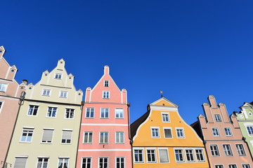 Fototapeta premium Denkmalgeschützte Architektur in Landshut-Altstadt