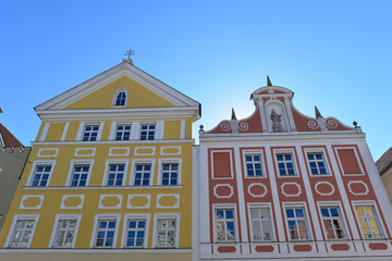 Fototapeta premium Denkmalgeschützte Architektur in Landshut
