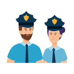 couple polices officers avatars characters