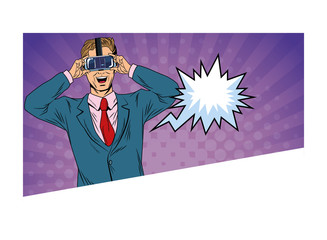 man with virtual reality headset