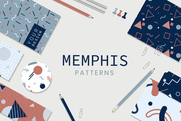 Memphis style stationery