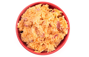 Pimento Cheese Isolated on a White Background