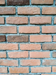 Red brick wall background.