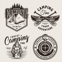 Vintage outdoor recreation logos