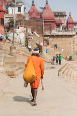 Everyday life in Varanasi, Ganges river, India