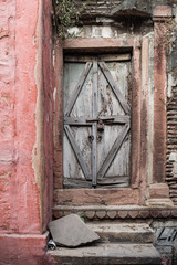 Colourful door in Varanasi in India