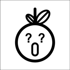 Emoticon icon line vector