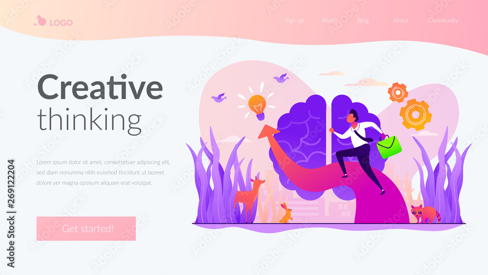 Poster imagination and vision, creative thinking, ideas and fantasy, motivation and inspiration concept. we