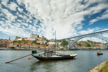 Fototapeta na wymiar Porto wine boats in Portugal