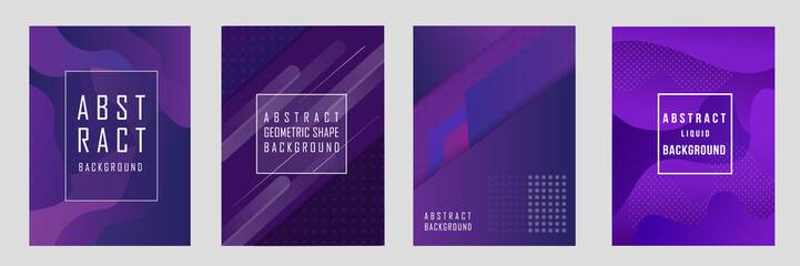 set of flyer, cover, brochure, poster or banner template design with abstract geometric shape background