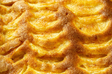 Background of homemade apple cake