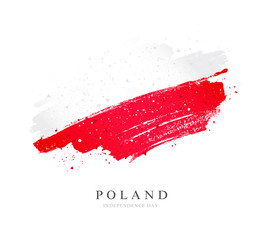 Flag of Poland. Vector illustration on white background.