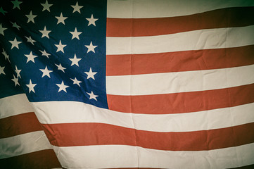 America flag waving with the wind for memorial day.