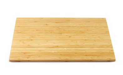 wooden cutting board isolated on white background