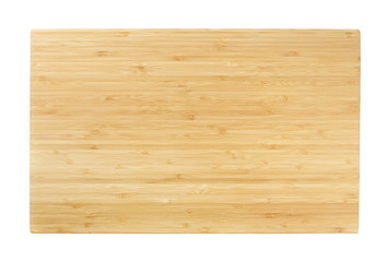 wooden chopping board isolated on white background