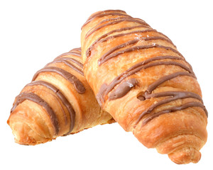 French pastry croissant isolated