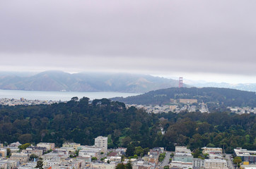 Naklejka premium Golden Gate Heights paisaje